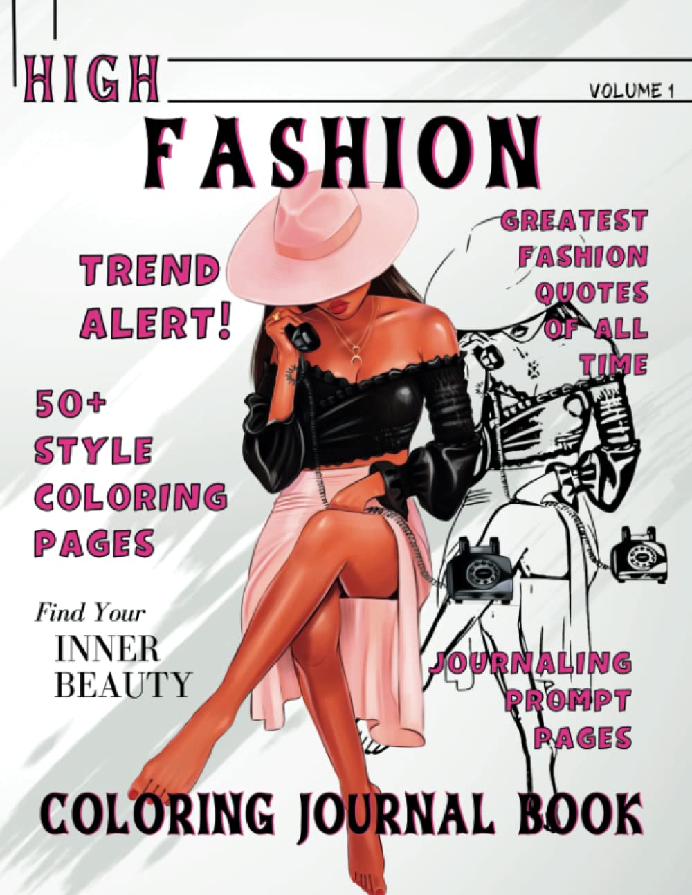 High Fashion Coloring Prompt Book
