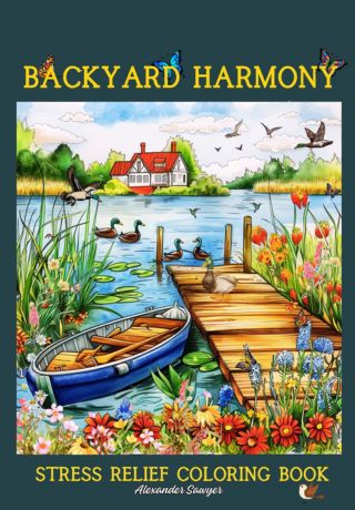 Backyard Harmony: Stress Relief Coloring Book for Kids and Adult 