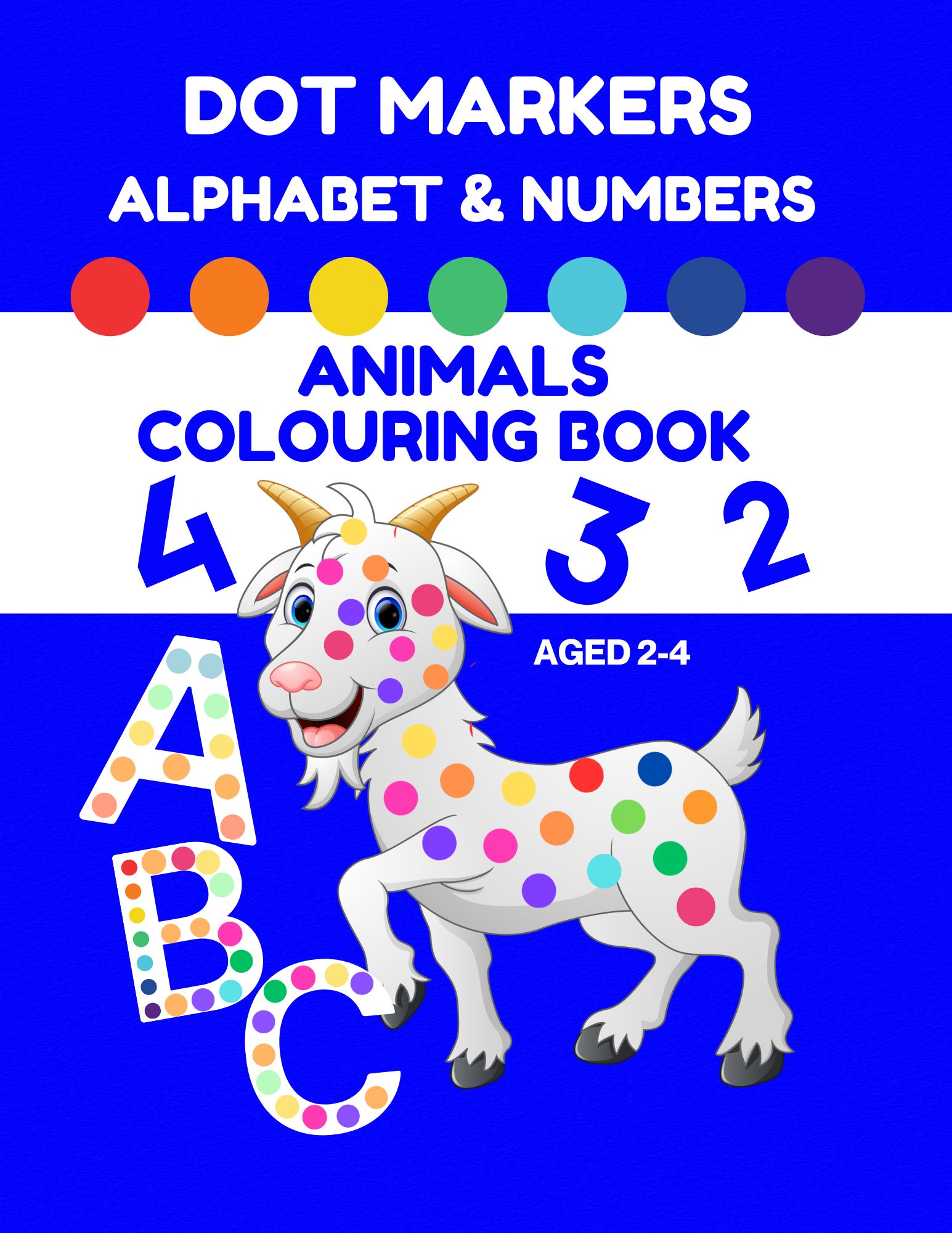 Dot Markers Alphabet & Numbers Animals Colouring Book age 2-4 