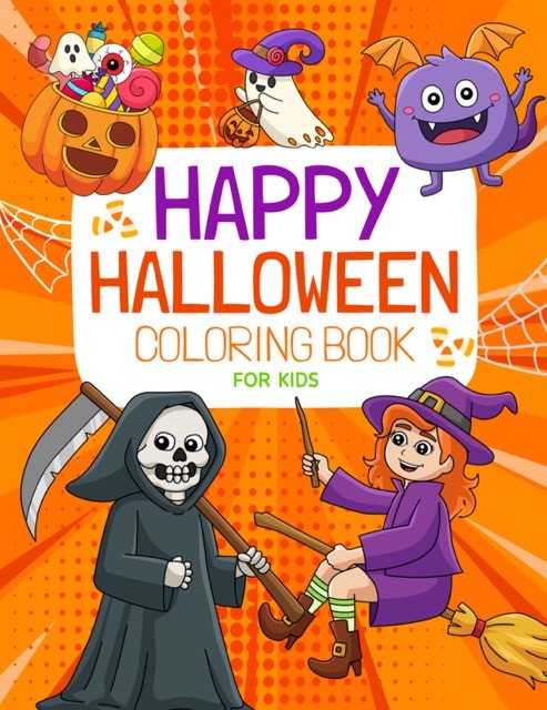 Happy Halloween Coloring Book for Kids