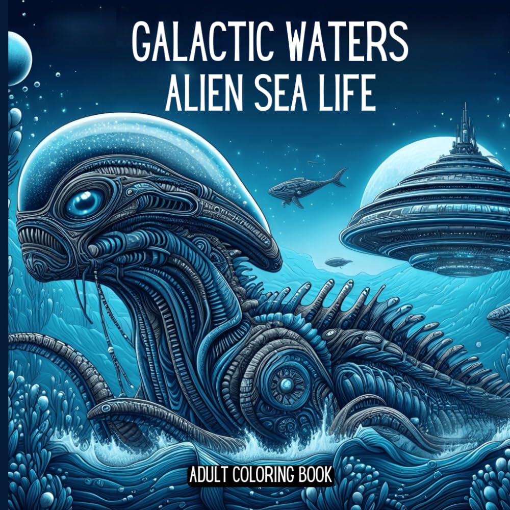 GALACTIC WATERS: ALIEN SEA LIFE: A Coloring Journey Through the Unseen Oceans of Planet Earth 