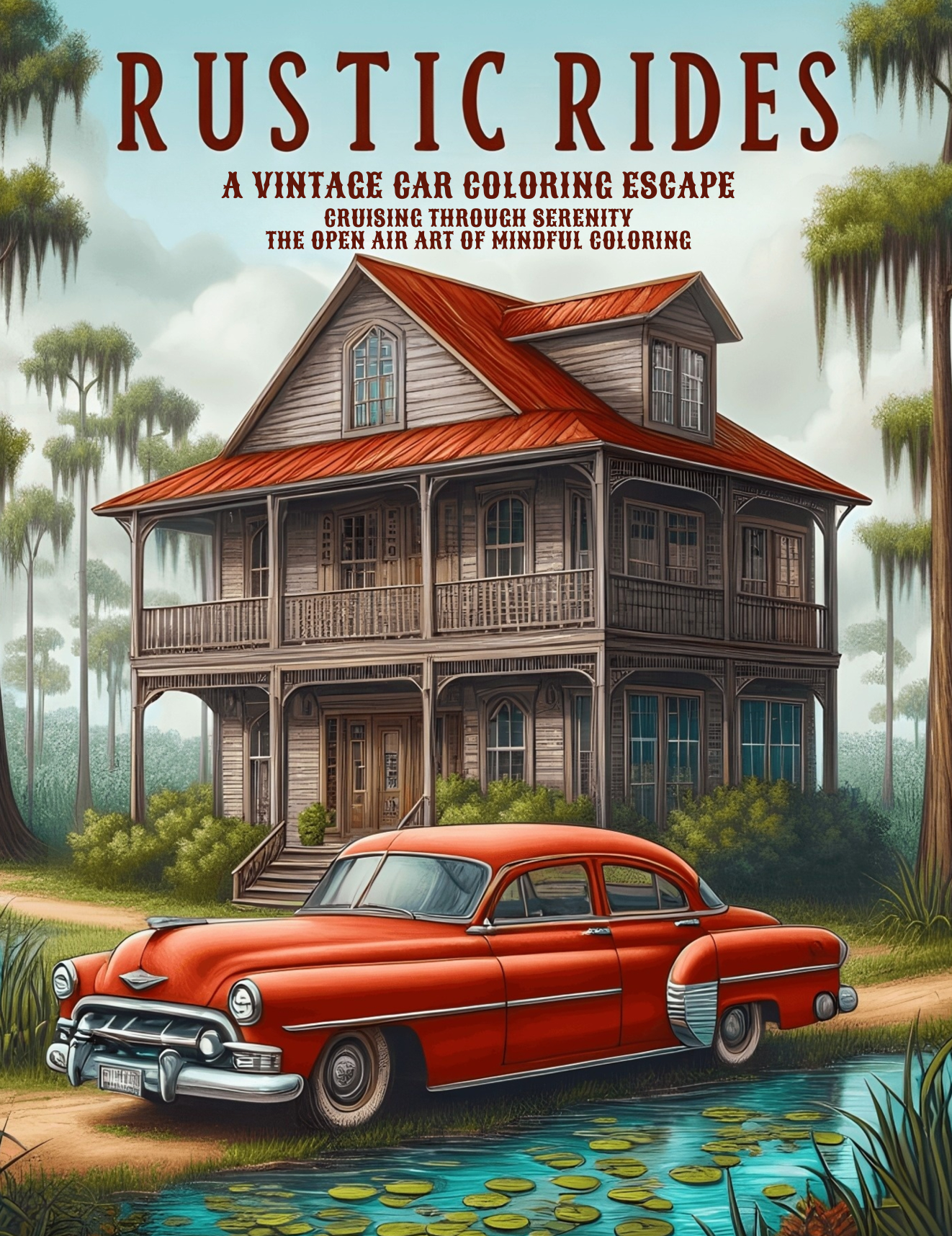 Rustic Rides: A Vintage Car Coloring Escape: Cruising Through Serenity - The Open Air Art of Mindful Coloring 