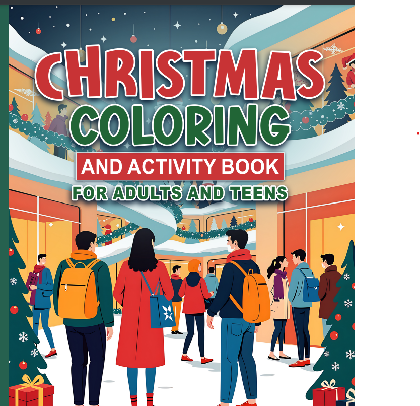 Christmas Coloring and Activity Book for Adults and Teens