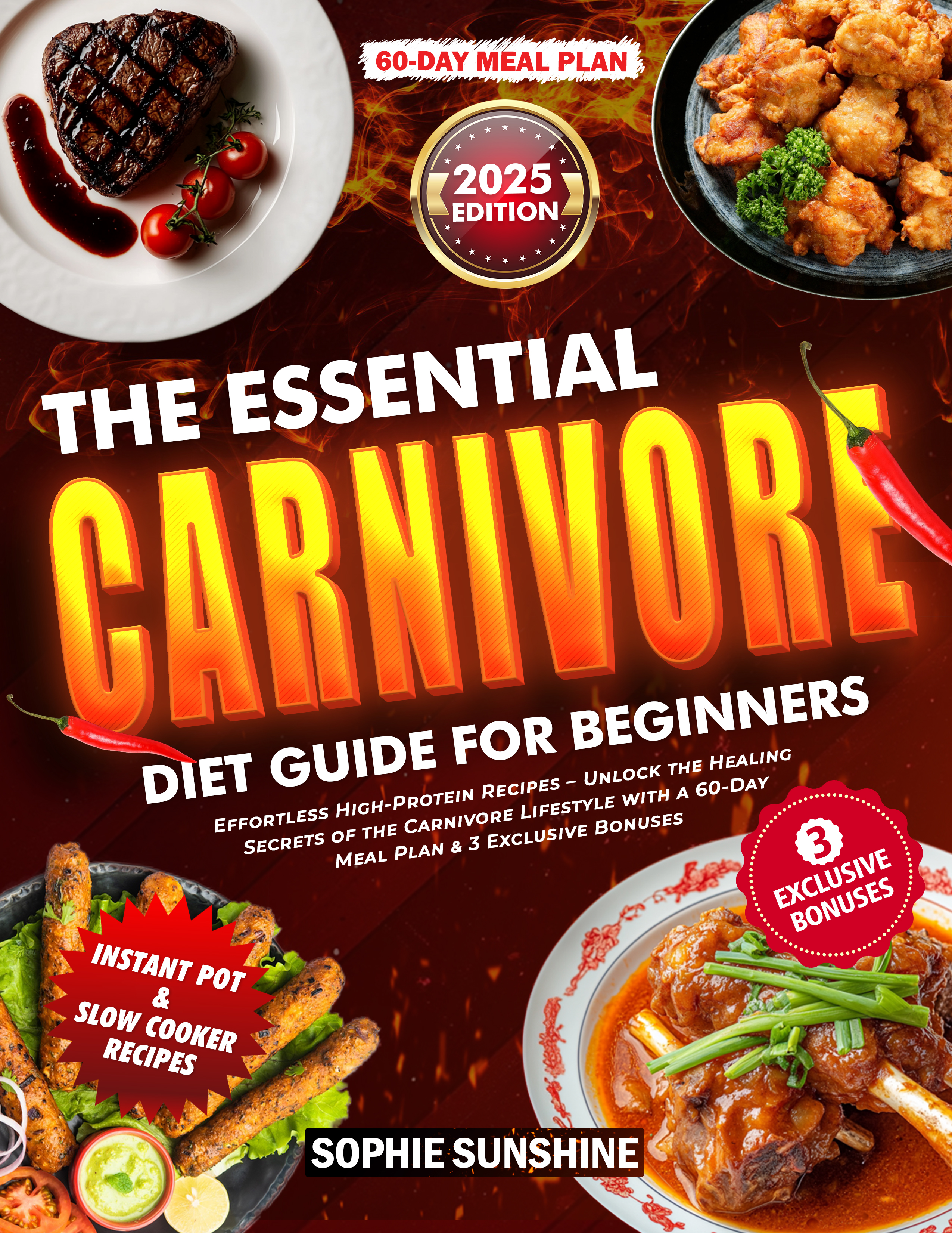 The Essential Carnivore Diet Guide for beginners: Effortless High-Protein Recipes Unlock the Healing Secrets of the Carnivore Lifestyle with a 60-Day Meal Plan: Air Fryer,Instant Pot & Slow Cooker Recipes